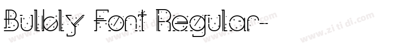 Bulbly Font Regular字体转换